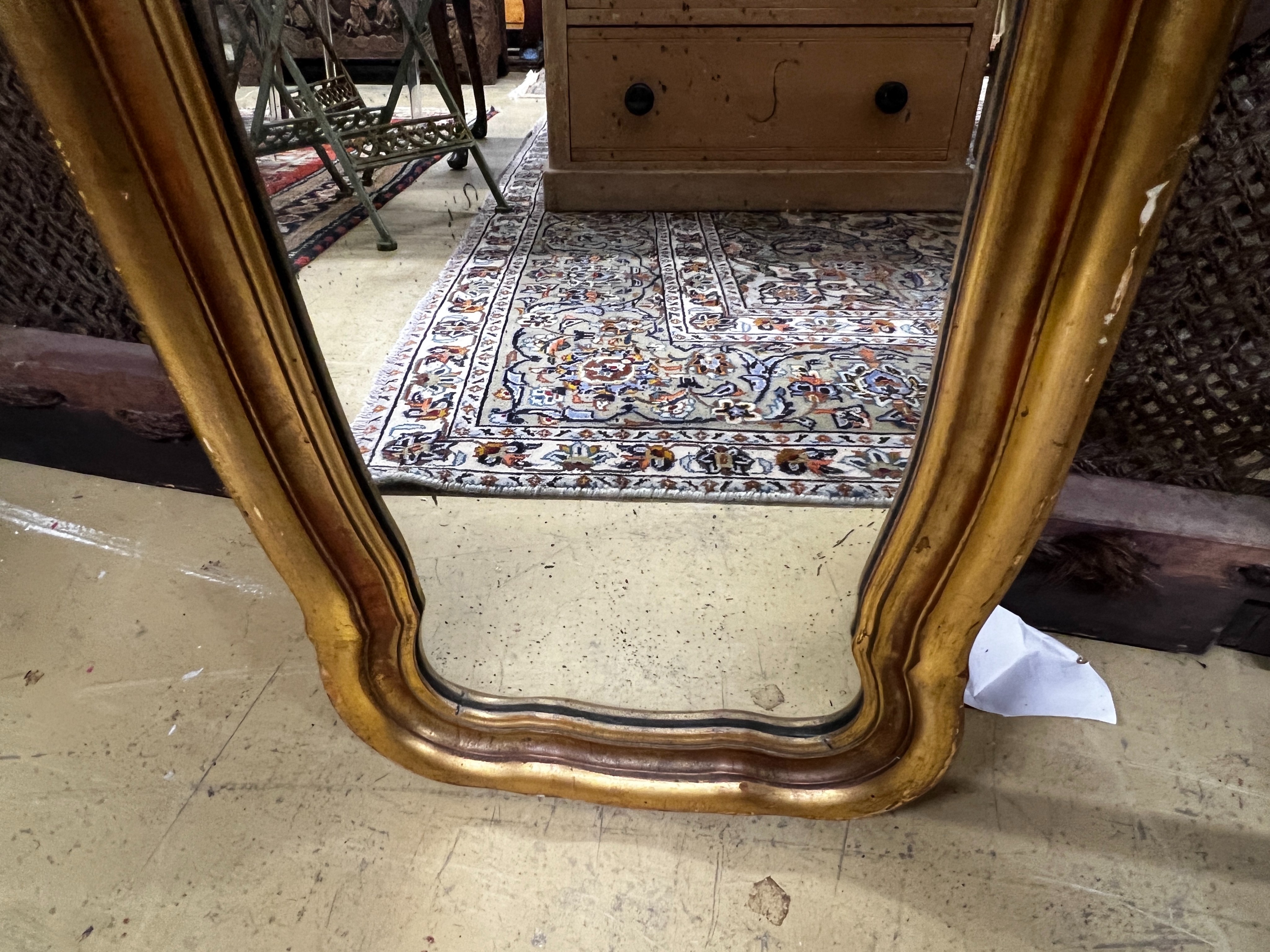 A Victorian style giltwood pier glass, width 30cm, height 108cm - Bild 4 aus 4
