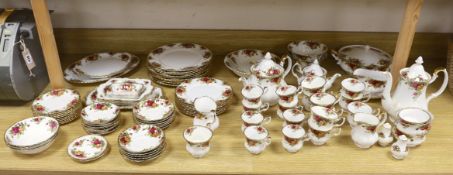 An extensive Royal Albert Old Country Roses part dinner and tea service