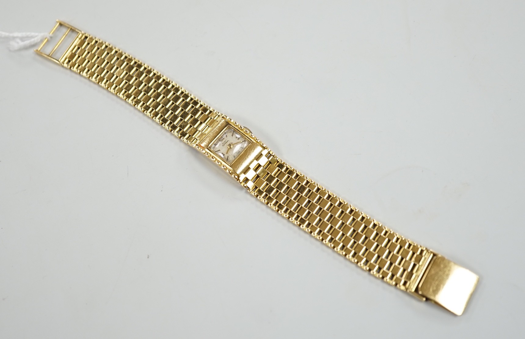 A lady's 18ct gold Girard Perregaux manual wind bracelet watch, overall 17.5cm, gross weight 44.6 - Image 3 of 4