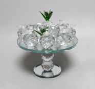 A Swarovski style fruit centrepiece, 20cm high