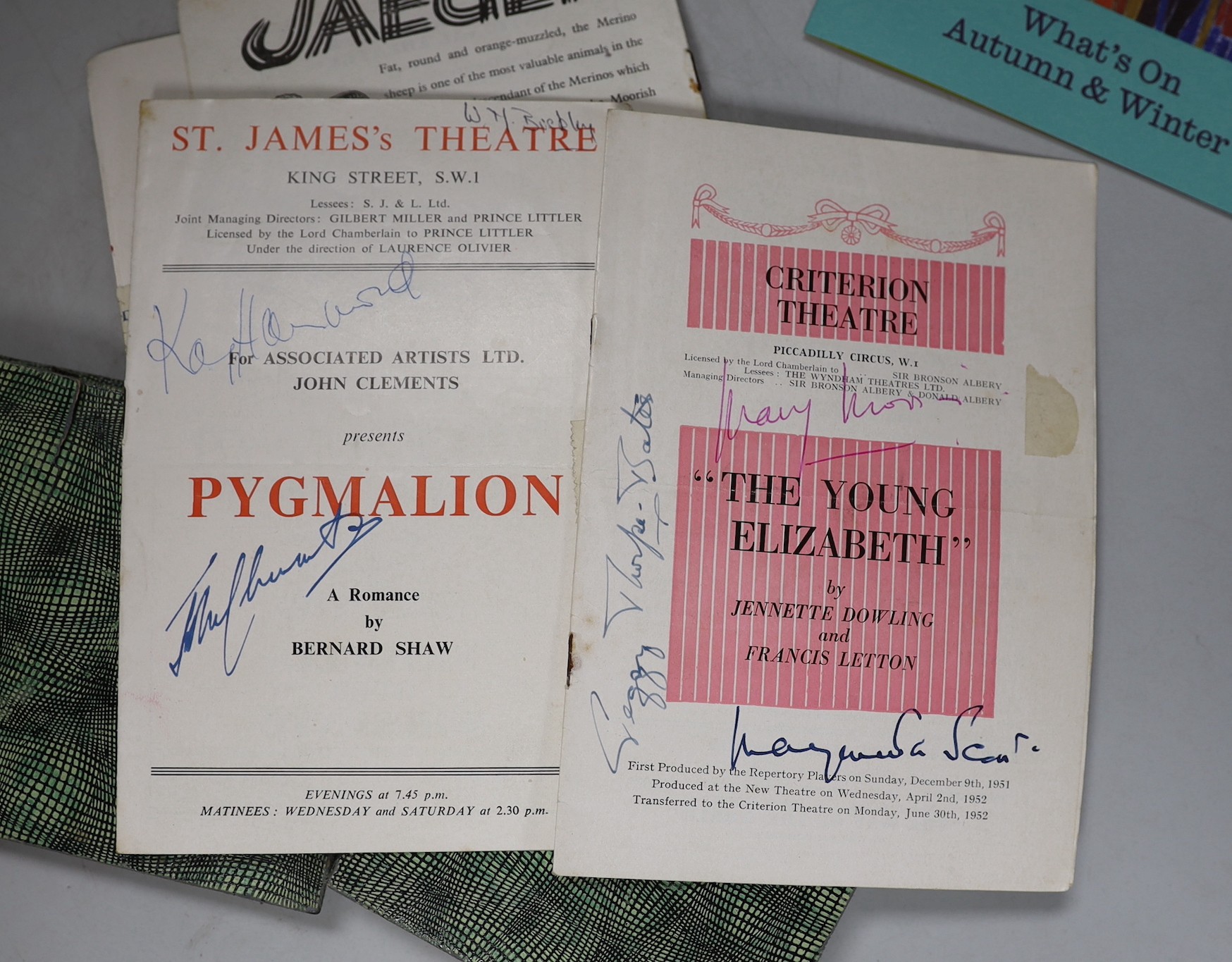 Two autograph albums and Mousetrap and three other signed theatre programmes - Image 2 of 4