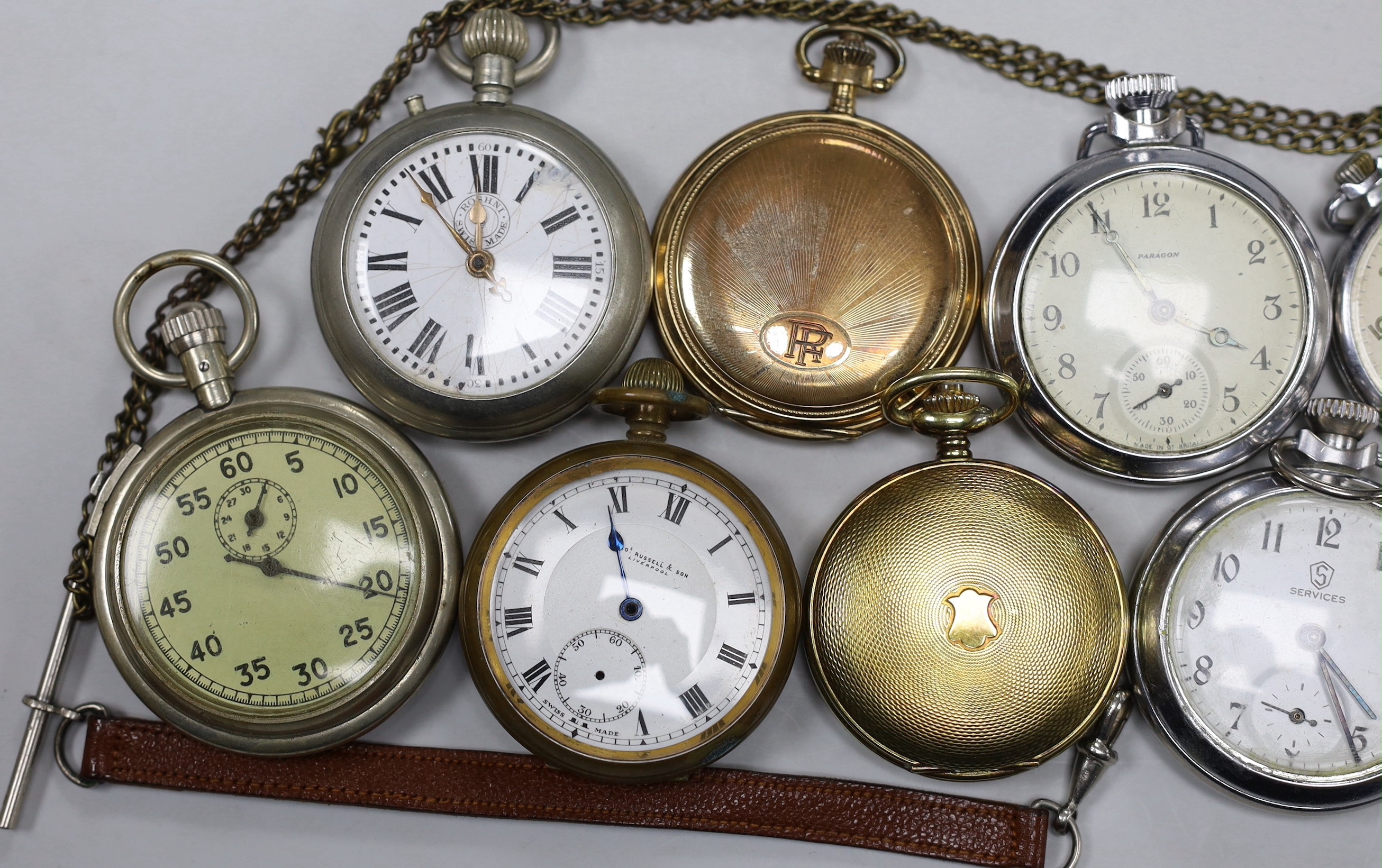 Eighteen assorted base metal pocket watches, including Ingersoll, Lanco and Paragon, some a.f. and a - Image 2 of 6