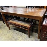 A Chinese elm altar table, width 170cm, depth 58cm, height 89cm