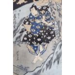 Gigado Ashiyuki (fl.c.1813-1833), woodblock print, Kabuki actor Onoe Baiko III, 35.5 x 23.5cm