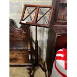 A Victorian style mahogany telescopic adjustable music stand