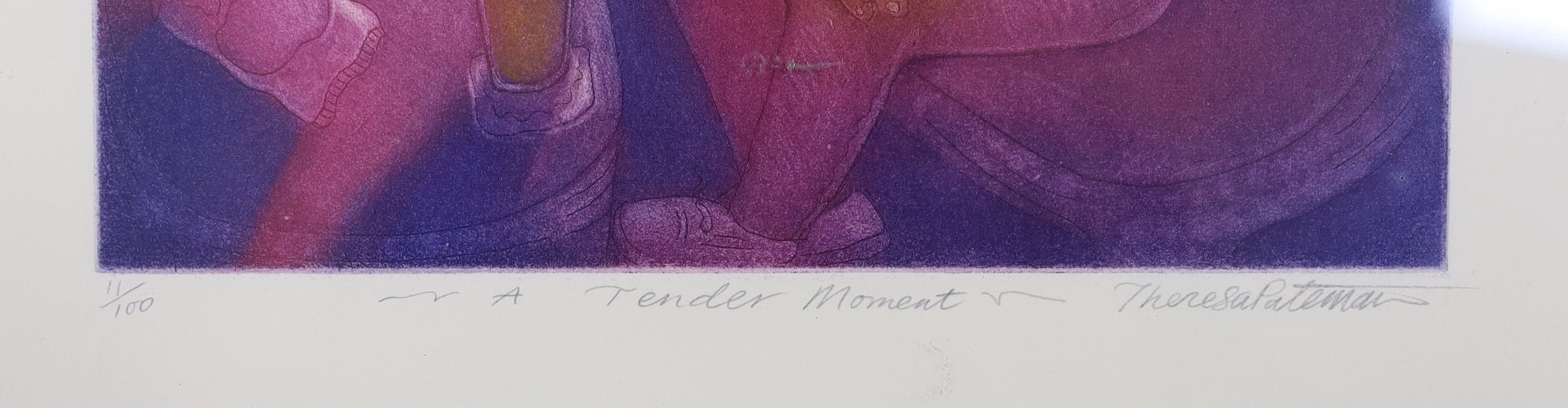 Theresa Pateman (Contemporary), limited edition print, ‘A Tender Moment’, signed in pencil, 11/ - Image 3 of 3