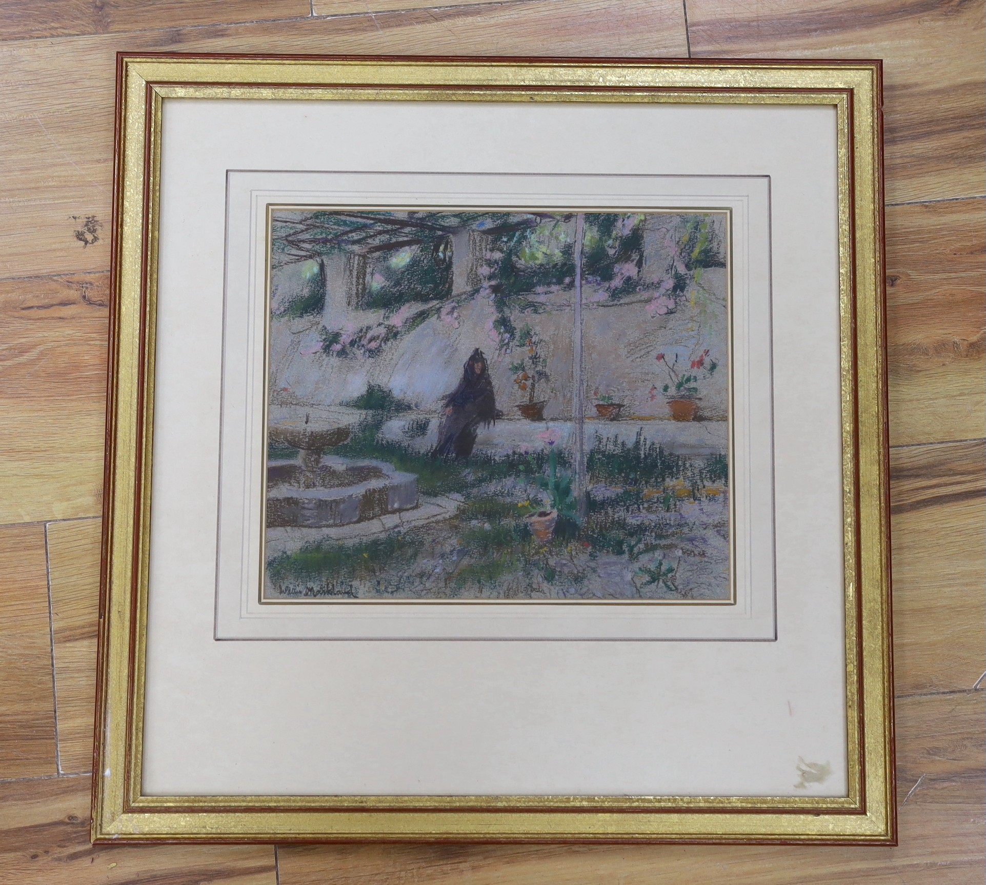 Francis Wallis-Markland, (1860 - c.1920), pastel, 'Granada', signed, 25 x 29cm - Image 2 of 3