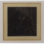 Eric Gill (1882-1940), wood engraving, 'Girl in Bath I', see reference - Engravings by Eric Gill,