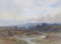 Joseph Powell, watercolour, 'Leith Hill, Surrey', signed, 26 x 36cm