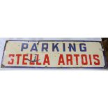 A Stella Artois ‘parking’ enamel sign. 44 x 148cm