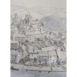R. Schwabe, ink and watercolour, 'Eset-Sur Suze', signed and dated 1936, 41 x 30cm