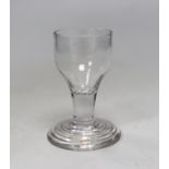 A George III stepped foot toasting glass, 9.5cms high
