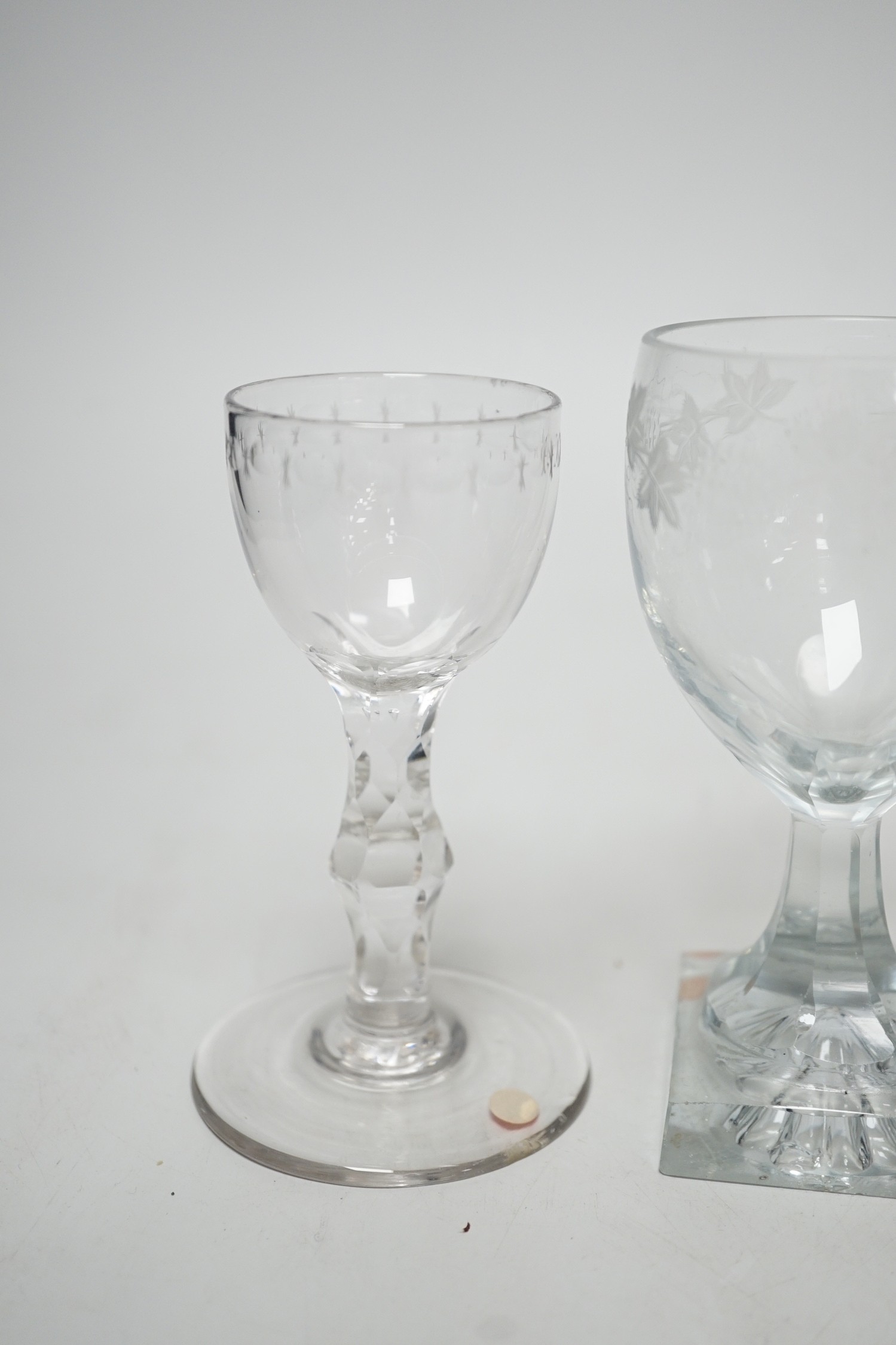 Five Georgian drinking glasses, tallest 12.5cm - Image 2 of 7