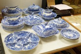 A Copeland Spode Italian part dinner service and an hors d’oeuvre dish