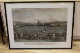 Phillips after Drummond and Basebe, coloured lithograph, 'The Cricket Match Between Sussex and