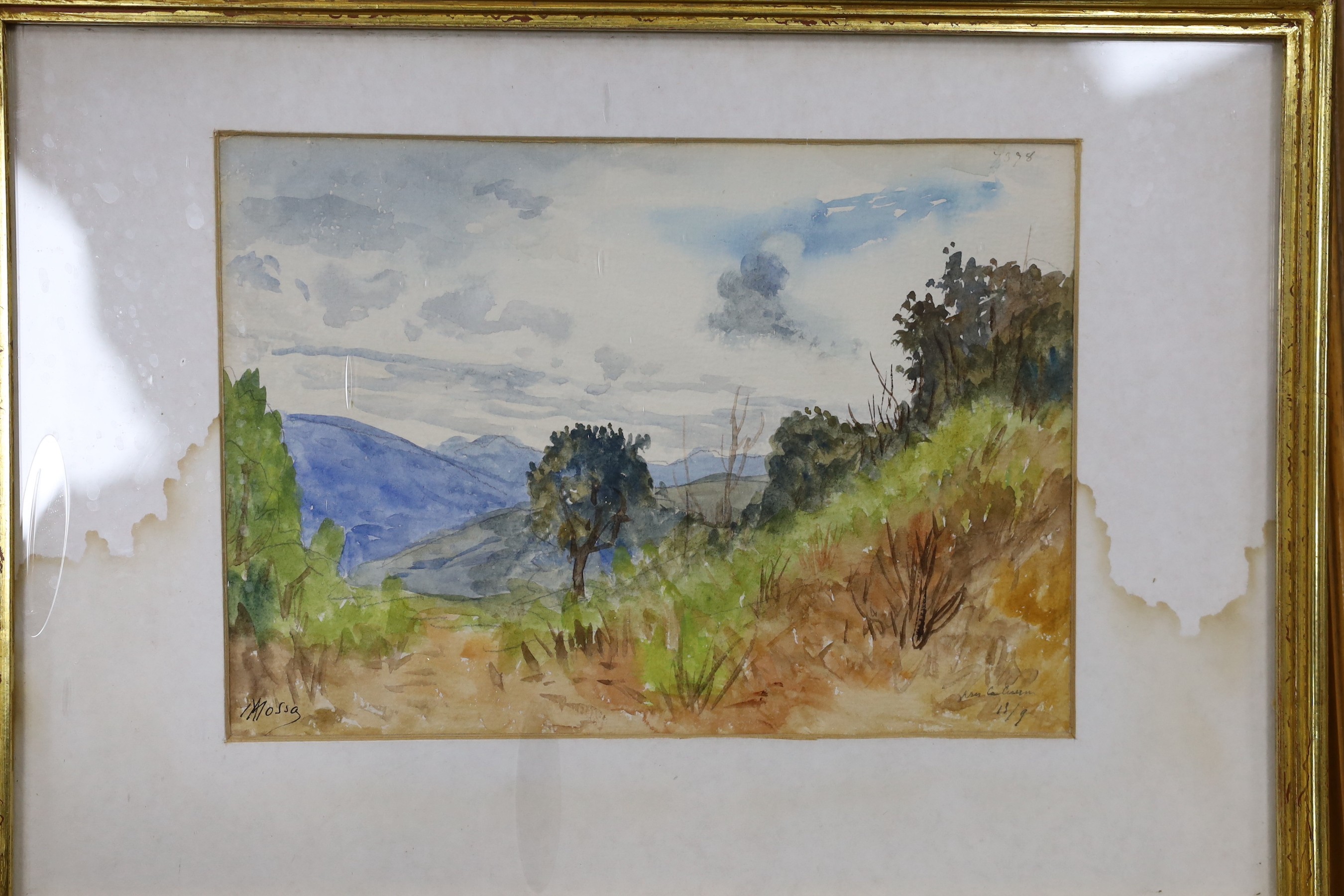 Alixis Mossa (1844-1926), twelve watercolours, Topographical views of France, mostly signed and many - Image 4 of 6