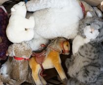 A collection of Steiff soft toy animals