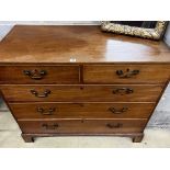 A George III faded mahogany chest of drawers, width 106cm, depth 52cm, height 91cm