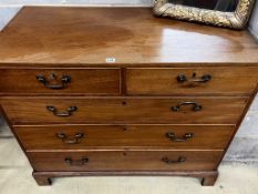 A George III faded mahogany chest of drawers, width 106cm, depth 52cm, height 91cm