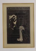 Eric Gill (1882-1940), wood engraving, 'Mary Magdalen' - see reference -Engravings by Eric Gill,