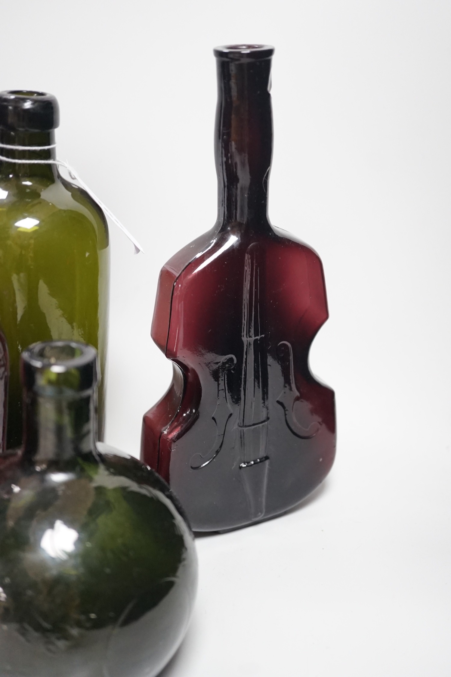 A collection 19th/20th century coloured glass bottles and jugs - Image 2 of 6