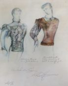 Leslie Hurry (1909-1978), ink and wash costume design for Swan Lake Act 3 Two Dancers, signed, 34