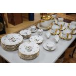 A Herend Rothschild Birds pattern part dinner service