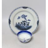 An 18th century Chinese blue and white plate, together with a cloisonné enamel dragon vase and a