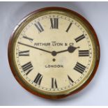 Arthur Lyon & Son, London, a dial wall clock, 40cms diameter