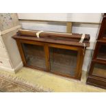 A Victorian mahogany bookcase section, width 127cm, depth 29cm, height 70cm