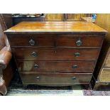 A George IV mahogany chest, width 98cm, depth 49cm, height 89cm