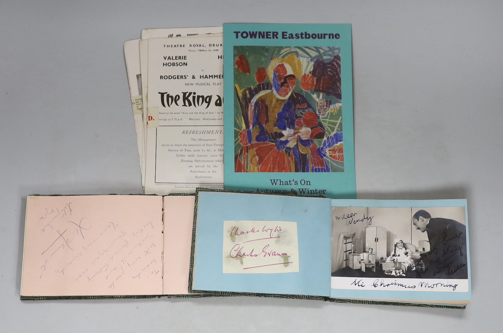 Two autograph albums and Mousetrap and three other signed theatre programmes