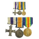 A Great War MC group of three to Capt. J. Scott, comprising MC, BWM and Victory medal together