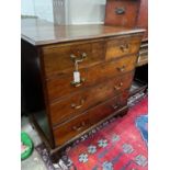 A George III mahogany chest, width 95cm, depth 50cm, height 94cm