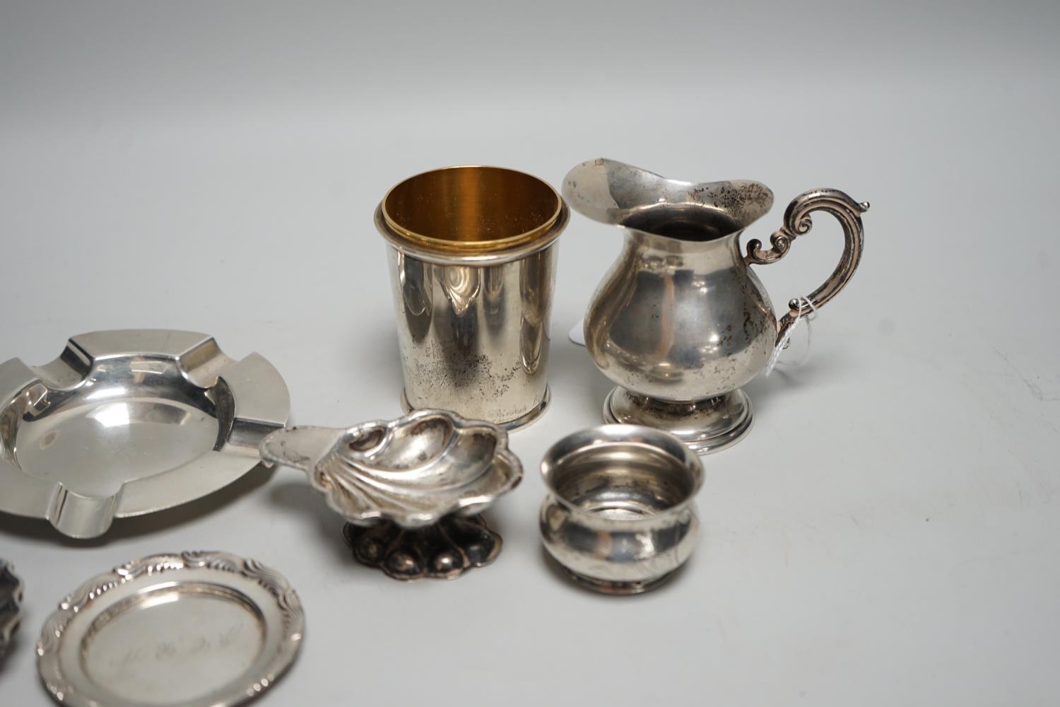 Sundry small silver, including a set of four 800 standard white metal small dishes, a similar - Image 4 of 4
