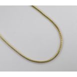 A modern Italian 750 necklace, approx. 36cm, 16.2 grams.