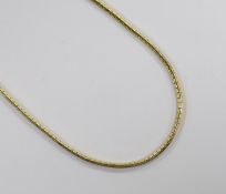 A modern Italian 750 necklace, approx. 36cm, 16.2 grams.