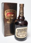 A litre bottle of Bowmore 12 year single malt whisky, 1970s bottling