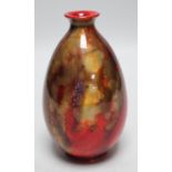 A Royal Doulton flambe vase by Fred Moore, 14cm