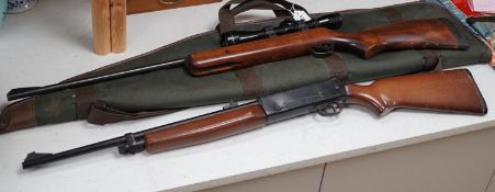 A BSA air rifle together with another