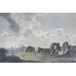 Six assorted 18th / 19th century coloured engraved views of Lewes and environs, largest 18 x 24.5cm