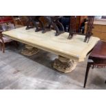 An Italian painted rectangular dining table, length 270cm, depth 110cm, height 75cm