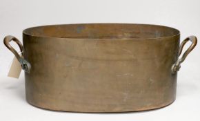A Benham & Froud oval copper pan. 54cm wide