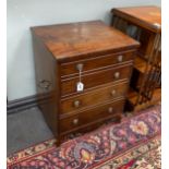 A 19th century mahogany commode, width 56cm, depth 46cm, height 70cm