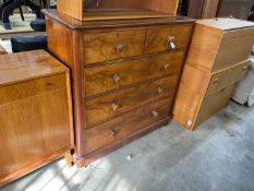 A Victorian walnut chest, width 118cm, depth 53cm, height 118cm