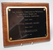 Ian McKellen, special service award from the American Association of Physicians for Human Rights and