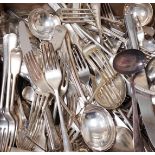 A quantity of silver plated flatware