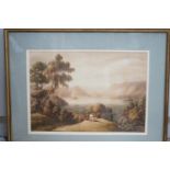 William Green (1761-1823), watercolour, 'Derwent Water looking into Borrowdale', inscribed verso, 34