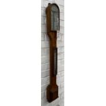 A Victorian oak stick barometer marked J H Steward, London, height 100cm