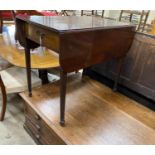 A George III mahogany Pembroke table, width 53cm, depth 83cm, height 72cm